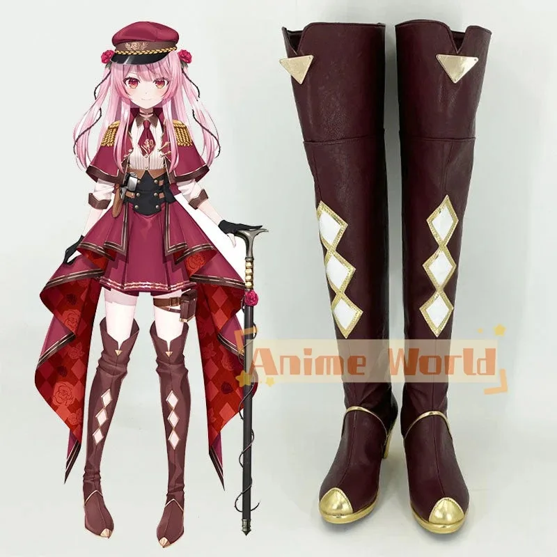

2025 11 Virtual YouTuber Nijisanji OBSYDIA Rosemi Lovelock Brown Shoes Cosplay Halloween Carnival Boots Custom Made