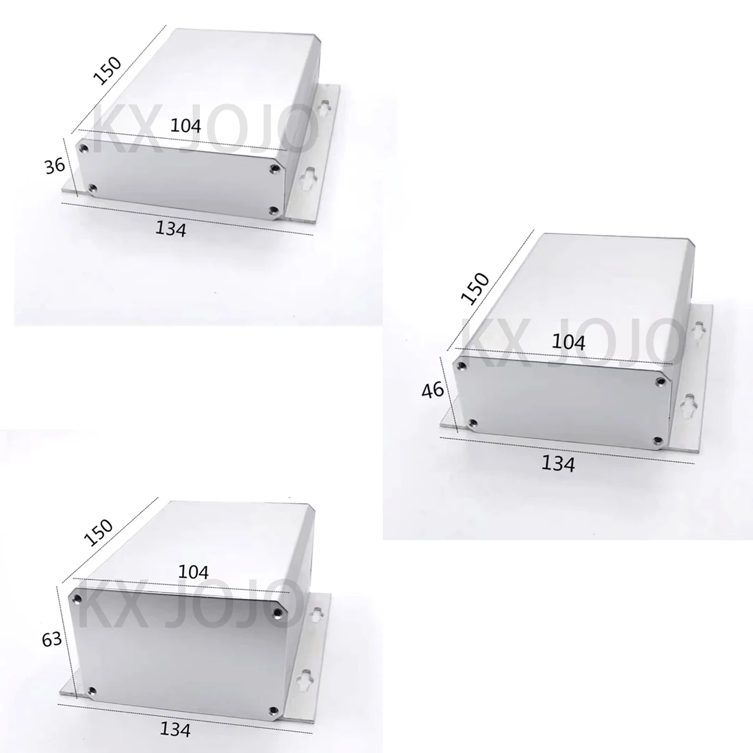 

Aluminum Enclosure 134*36/46/63*150mm Box PCB Instrument Box Silver With Ears DIY Electronic Project Case