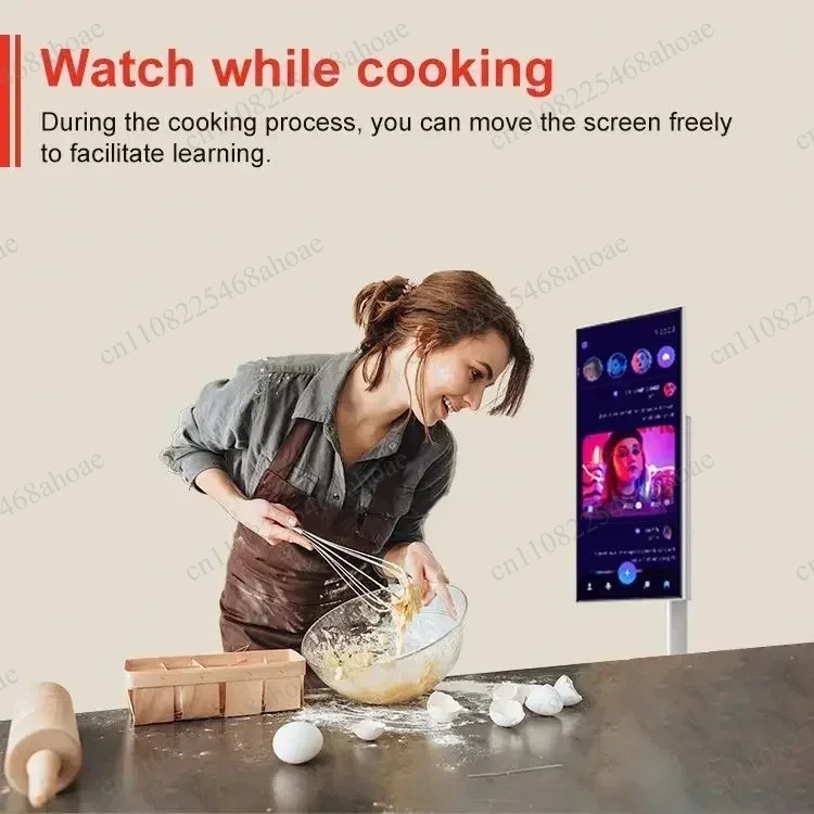 32‑Inch 4K Capacitive Touch Screen Smart TV, Android 12 Floor‑Stand Follow‑Me Portable Mobile Smart Display With Stand