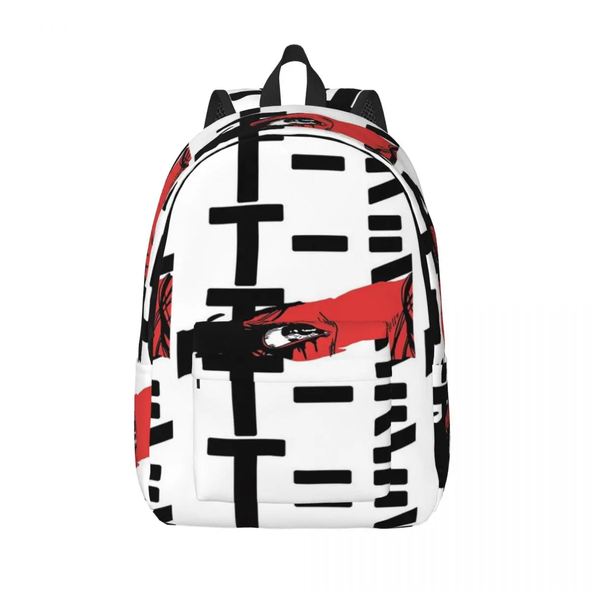 قميص أنيمي يقول تي شيرت باللغة اليابانية حقيبة ظهر بسيطة وأنيقة من القماش حقيبة ظهر للسفر