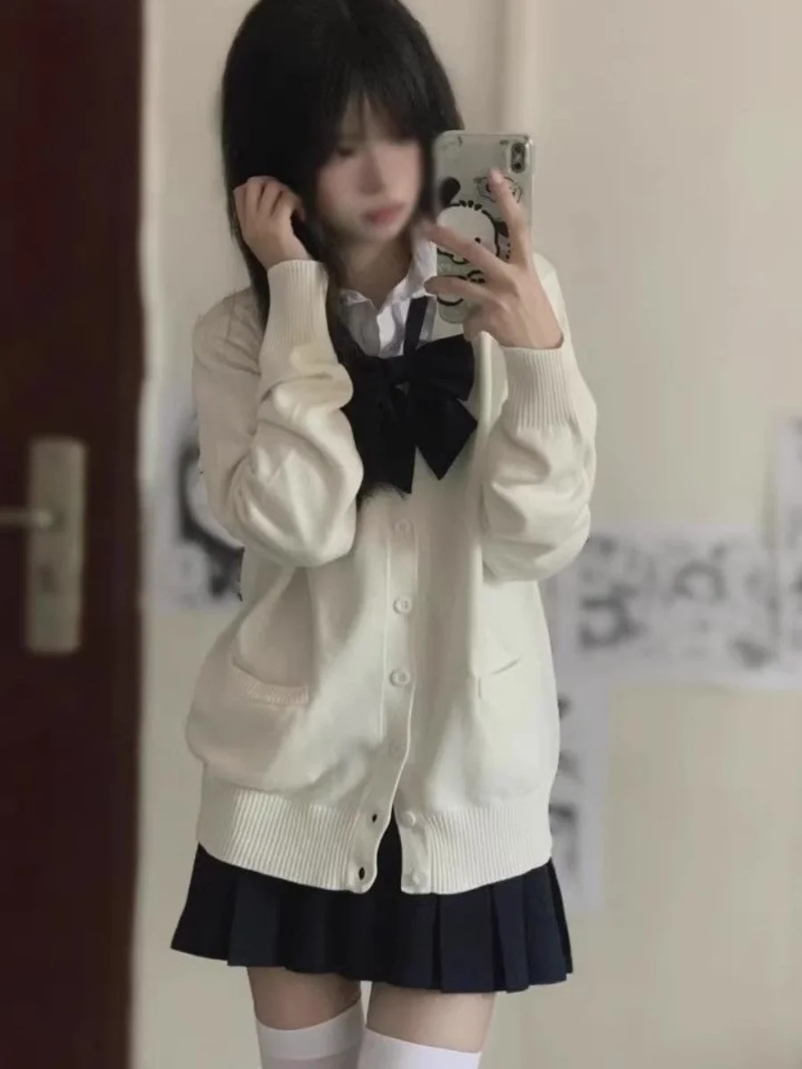 

Оригинальный открытый кардиган Deep ey JK orm, вязаный длинный свек, мягкая девушка, японский Sle College Faion, верхняя одежда, топ