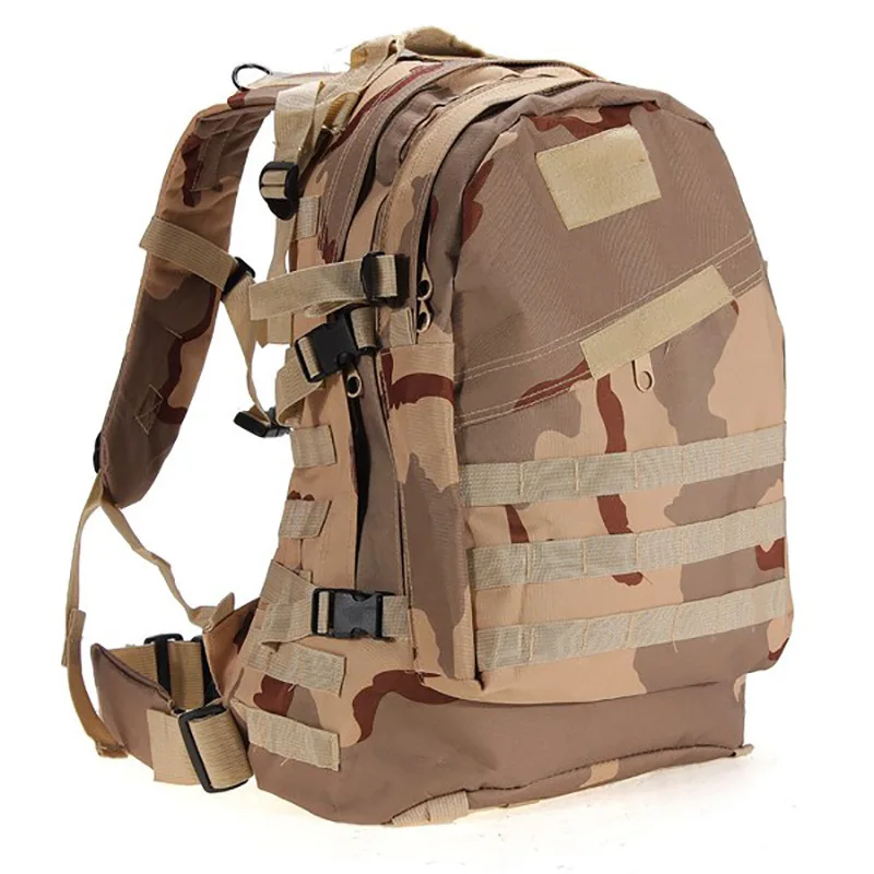 Tactical Outdoor Camping Hiking Mountaineering Multi-functional Camouflage Tactical 3D Backpack with Two Compartments