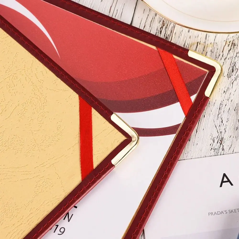 PU Leather A4 Agreement Folder No Inserts Protective Certificate Diploma Cover Reinforced Edges Corner Slots