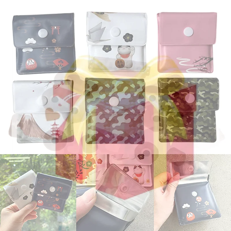 【HG】EVA Portable Ashtray Bags Japanese Dharma Lucky Cat Pocket Ashtrays Fireproof & Odorless Mini Butt Disposal Bag Outdoor