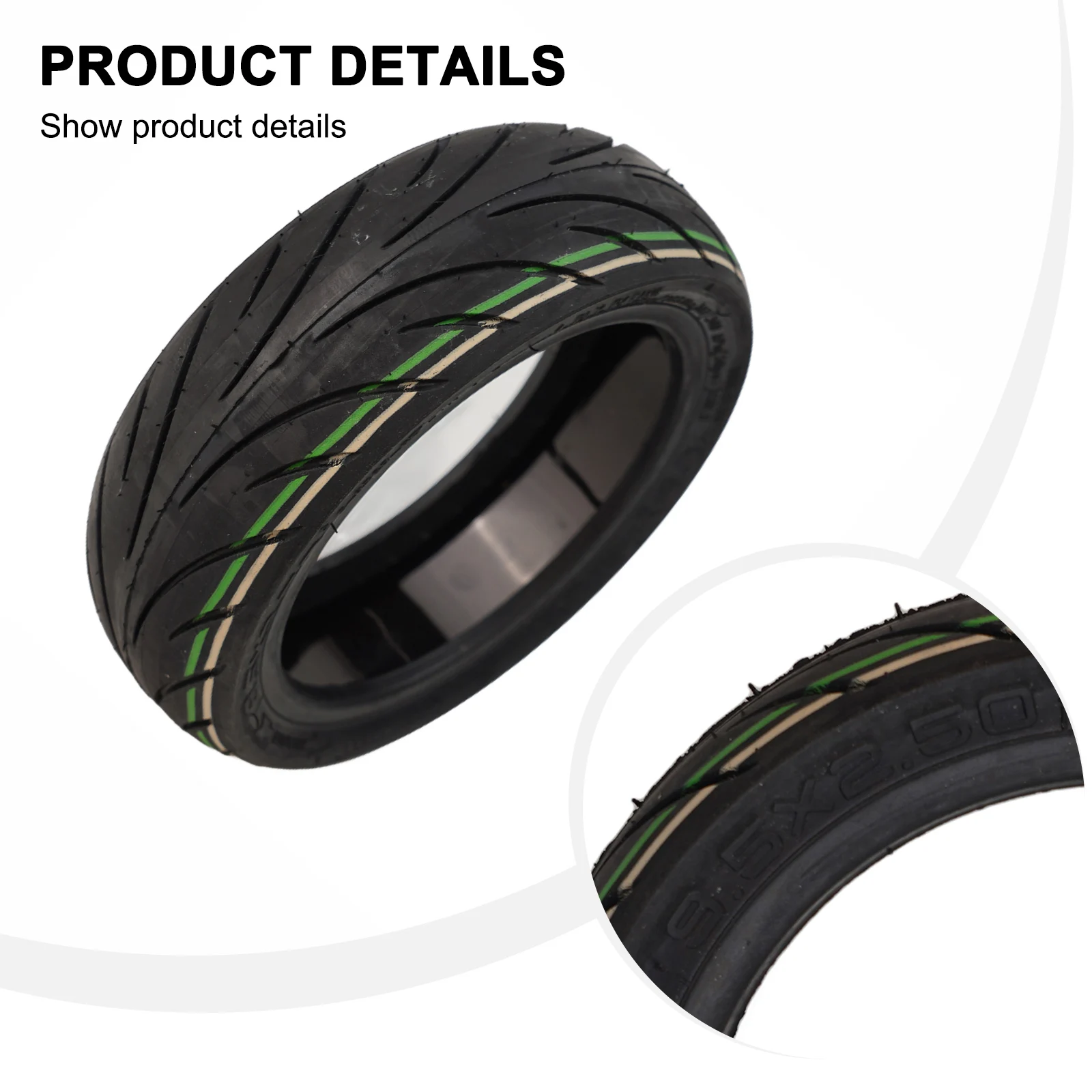 1pc Tubeless Tyre 9.5 Inch 9.5x2.5 Tubeless Tires Self-repair Tyre Rubber Replacement For-NIU KQI3 Electric Scooter Accessories