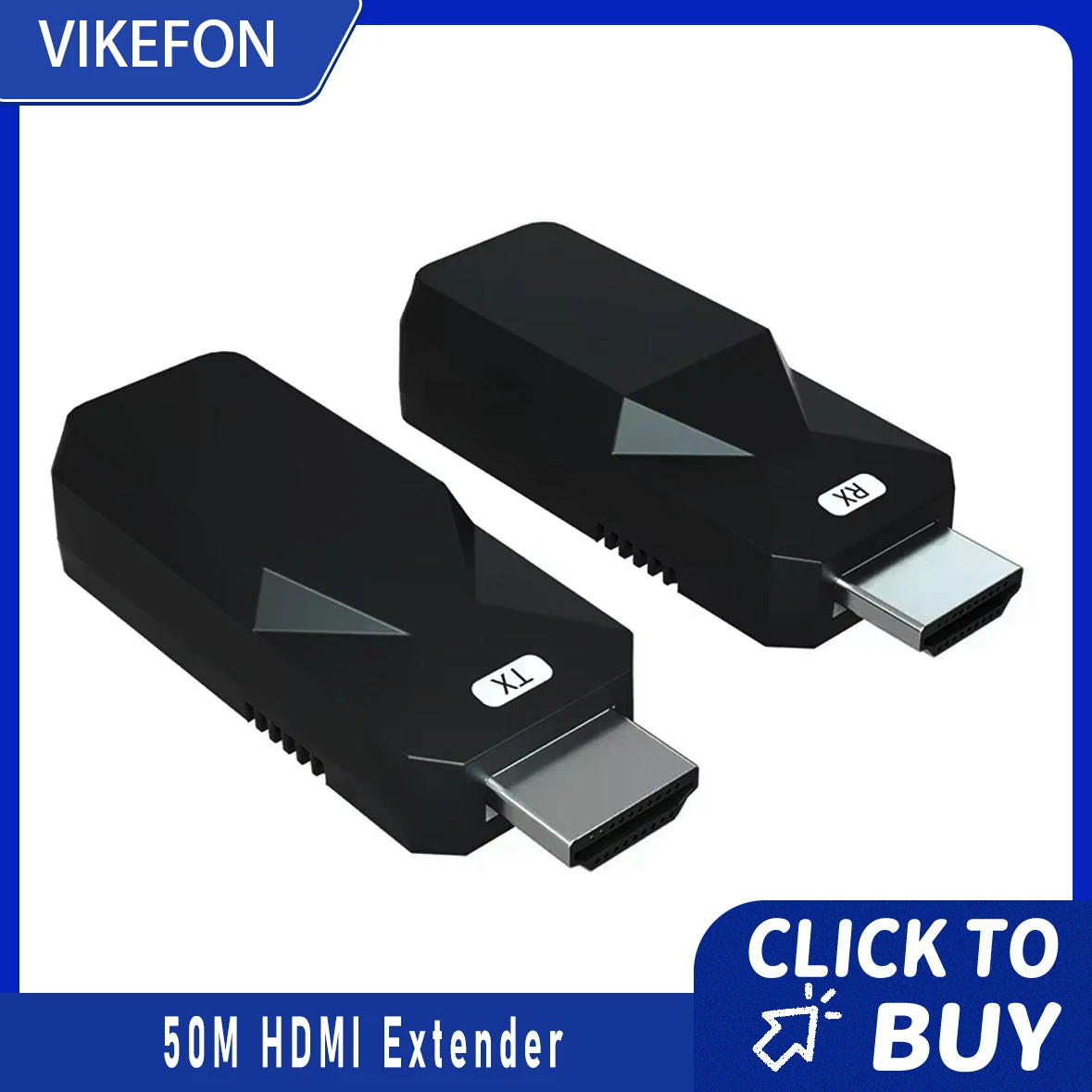 

1 Pair 50M HDMI Extender Over Cat5e Cat6 Ethernet Cable to 50M 60Hz Transmit Signal 1080P RJ45 to HDMI Long Distance Extension