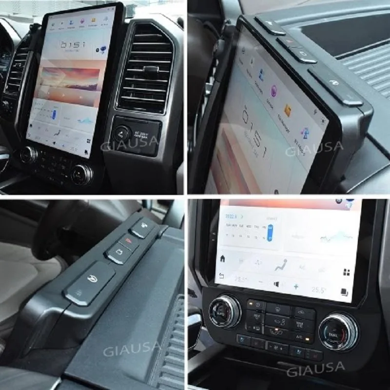14.4 inch Vertical Screen Stereo Car Radio For Ford Raptor F150 F250 F350 F450 2015 - 2022 Android 11 Car Multimedia Player