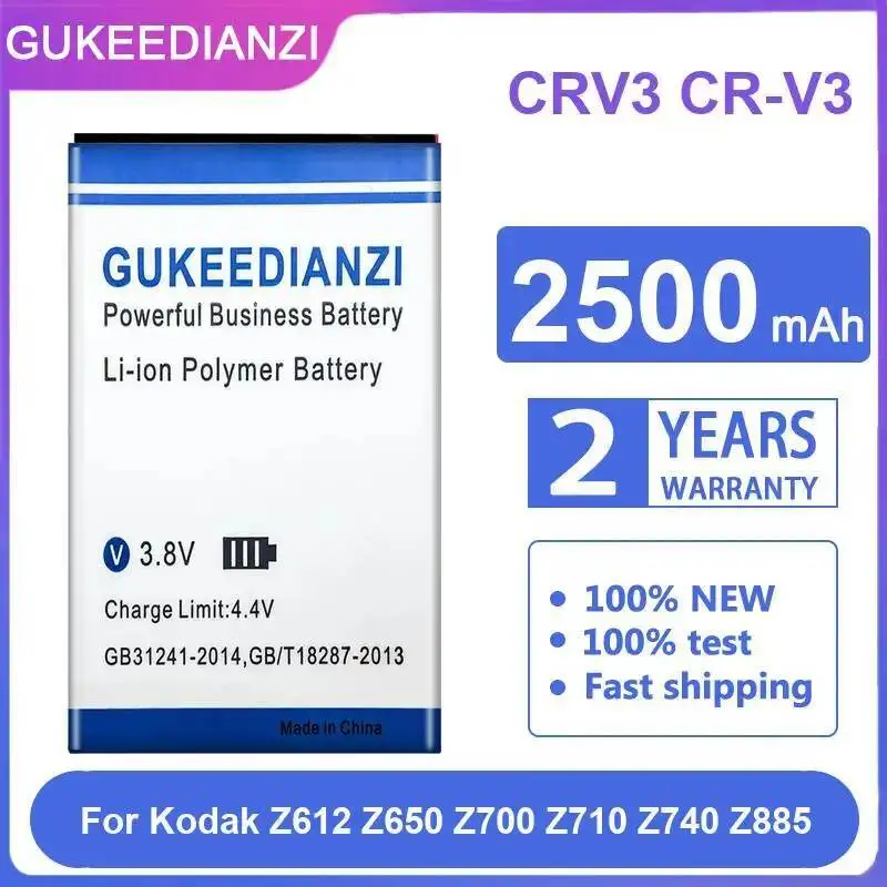

Высокоемный CRV3 CR-V3 2500 мАч надежный источник питания аккумулятор для камеры Kodak Z612 Z650 Z700 Z710 Z740 Z885