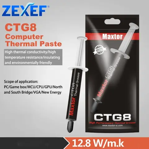 ZEXEF CTG8 Pasta Termica Prestazioni Grasso Termico Conduttivo pasta termica 12.8W/mk 1g2g/4g Per Gioco PC PS4 CPU GPU raffreddamento