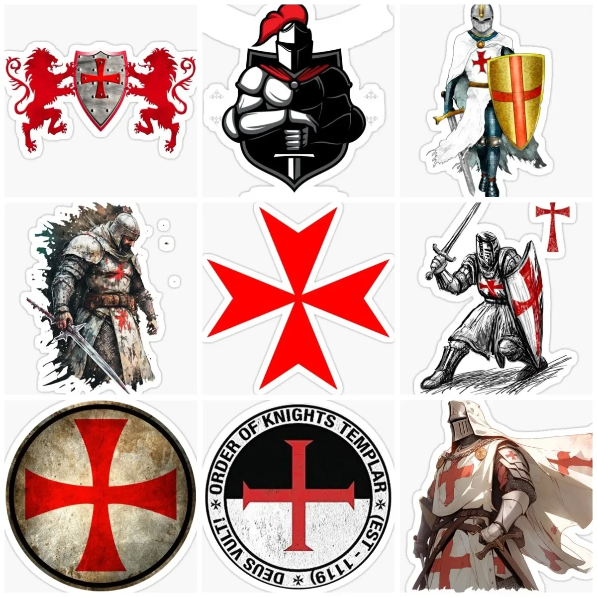 

Crusader Sign Templar Knight Shield Sticker Wall Rooms Truck Window Car Camper Moto Bicycle Van Helmet Glass Waterproof Decal