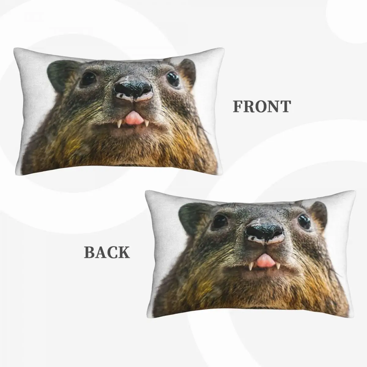 Rock Hyrax Photo Cute Vampire Potato Rectangle Pillowcase Cushion Cover Decor Bedroom Bed Home Comfort Throw Pillow