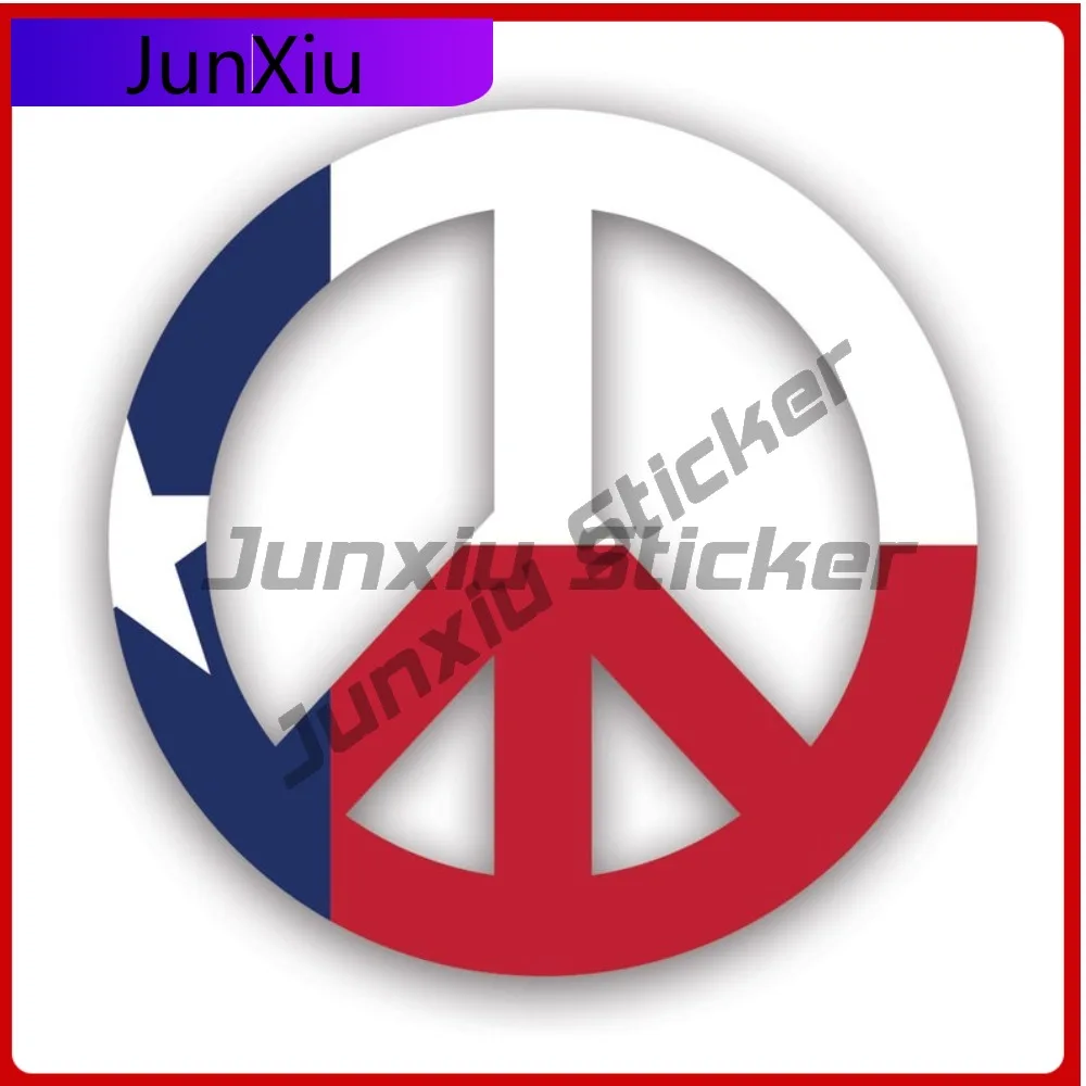 

Texas Flag Peace Symbol Stickerwaterproof Outdoor Anime Laptop Waterproof Vinyl Decal For Cars Protection Protection Creative