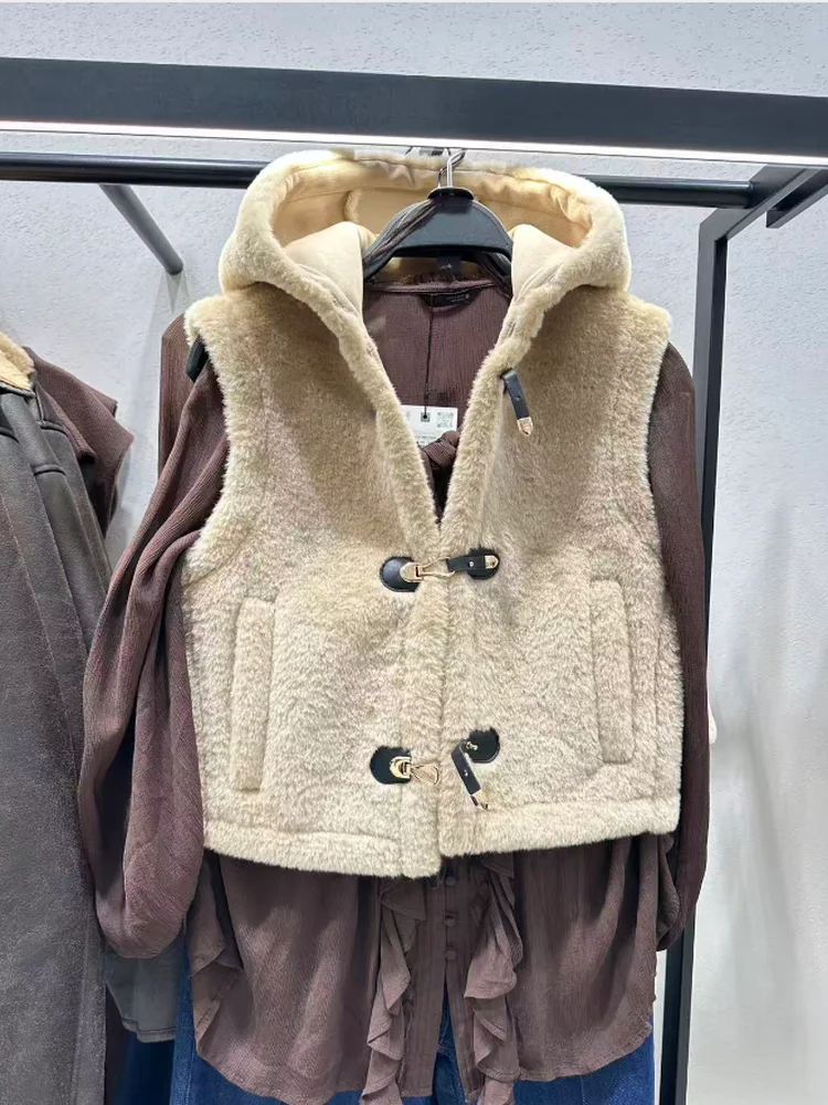 

Милый жилет с капюшоном Fce, топ, женская мода, осеннее новое поступление, украшение с веревочным узлом, слинг-джак, китайский полиэстер...