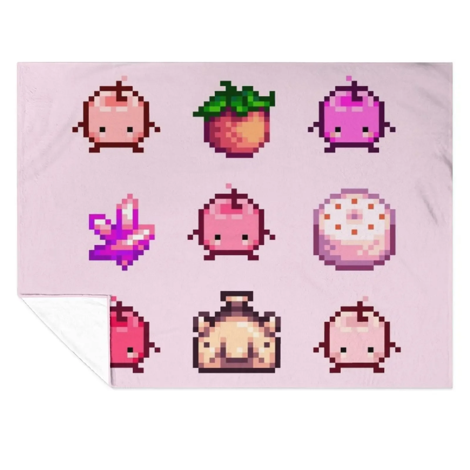 

Stardew Valley Pink Junimo Set Throw Blanket Fashion Sofas blankets ands Camping Flannels Blankets