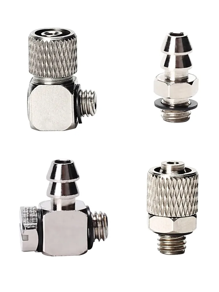 SHZ 공압 금속 재료 스트레이트 파고다 4-M3 미니 빠른 삽입 공기 커넥터 벤트 잠금 노즐 4M6 스트레이트 스레드 나사