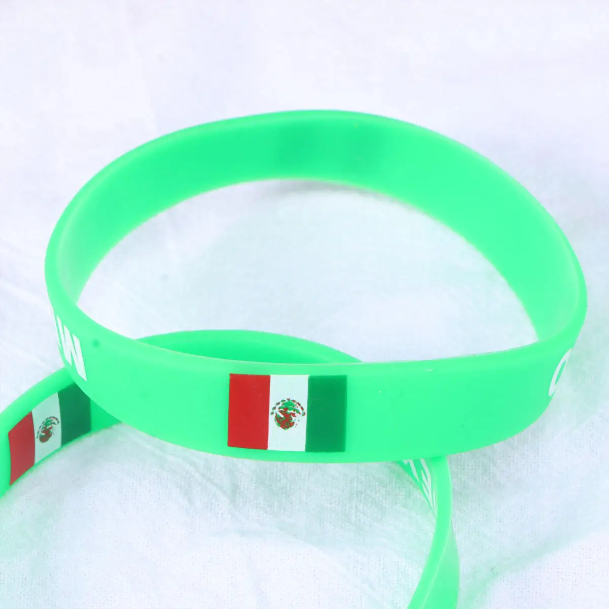 Country Flag Silicone Wristbands 5 Pack Soft Durable Sports Football Match Cheering Bracelets for Fans