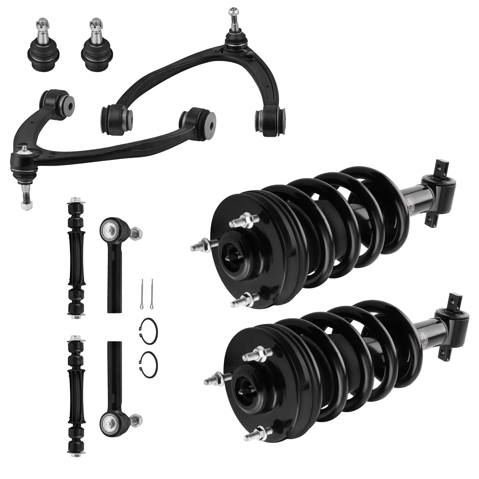 

Suspension Front Struts Control Arms Tie Rods for 07-14 GMC Yukon XL 1500 Tahoe