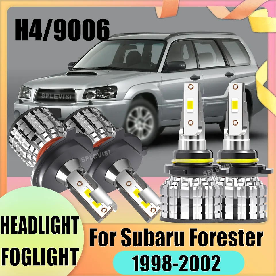 

12V IP67 Low Power Consumption H4 9006 LED Headlight Foglamp Bulbs High Brightness For Subaru Forester 1998 1999 2000 2001 2002
