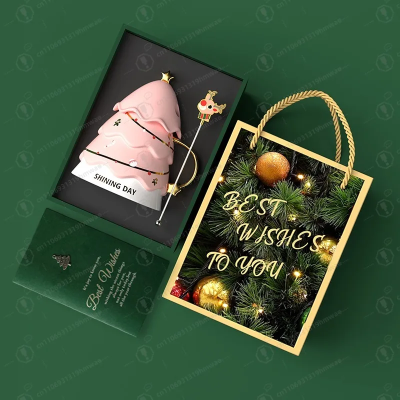 

Креативные рождественские подарки, керамические чашки, бытовые чайные чашки, кофейные чашки, чашки для молока с палочками для перемешивания