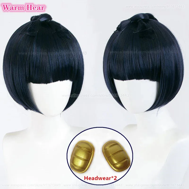 

Аниме Бруно Синтетические Короткие Унисекс 30 см Синий Черный Боб Косплей Головные Уборы Термостойкие Парики Хэллоуин Вечеринка + Кепка Для Парика