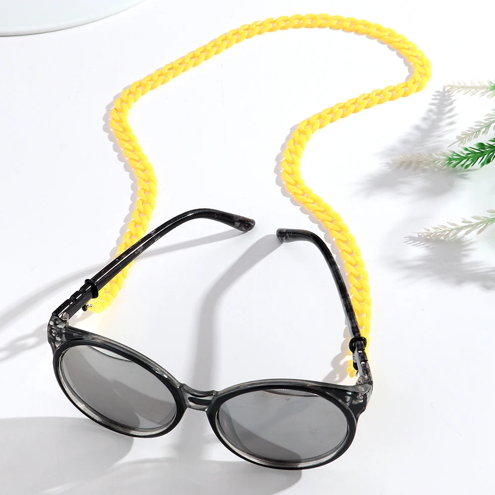 Colorful Acrylic Eyeglass Chain Sunglasses Strap Lanyard Reading Glasses Mask Chain Necklace for Women Gift