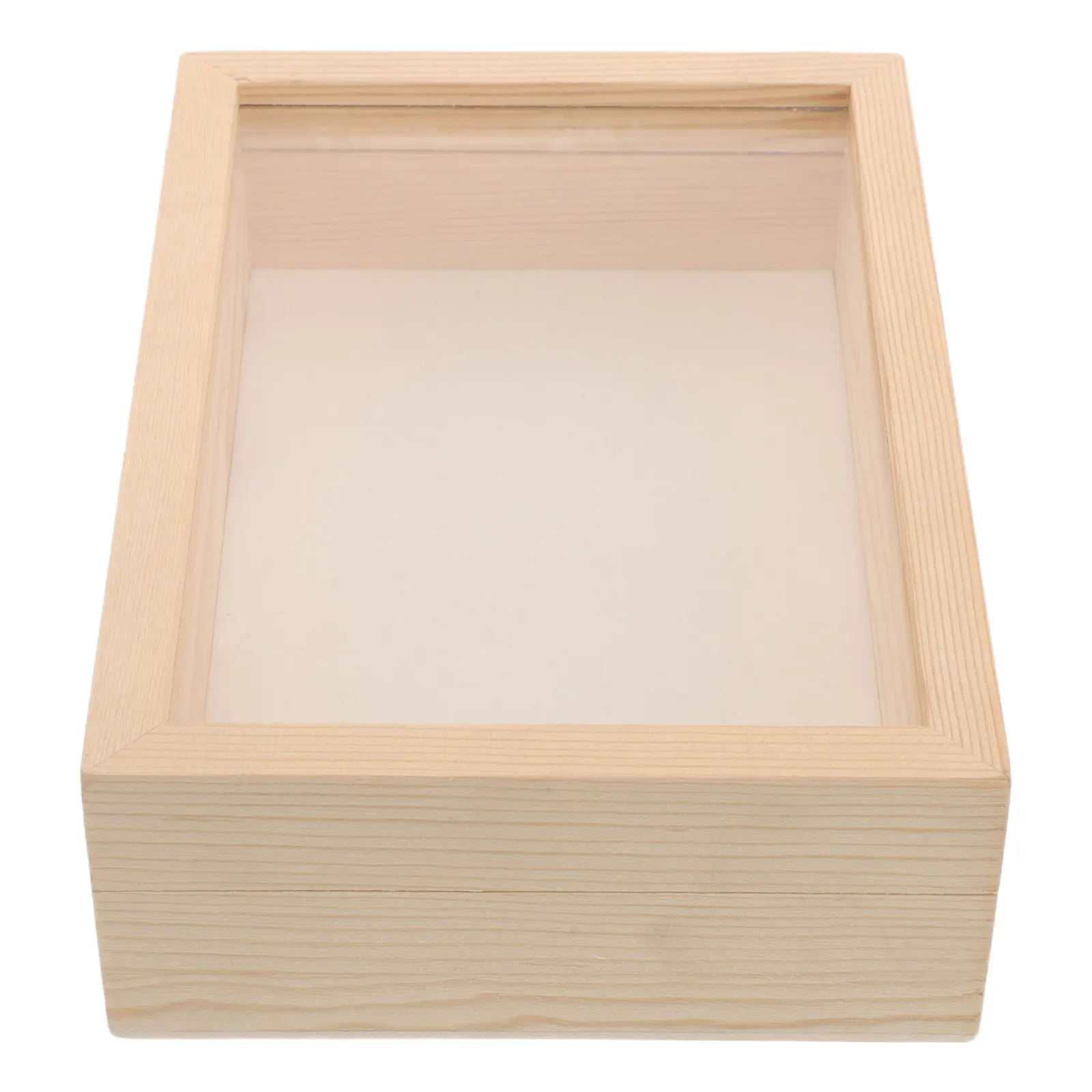 Insect Specimen Display Box Pine Wood Clear Shadow Case for Butterfly Bug Entomology Collection