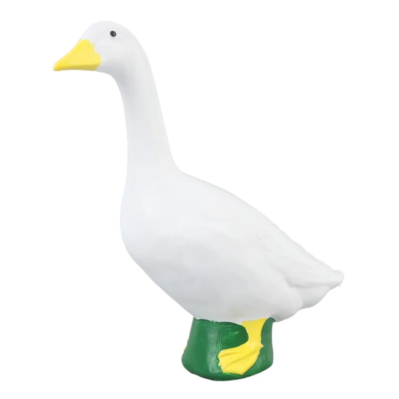 รูปปั้นห่านขาว งานฝีมือเรซิ่น ตกแต่งบ้าน สวน บ่อ โต๊ะทำงาน ห่านขาว