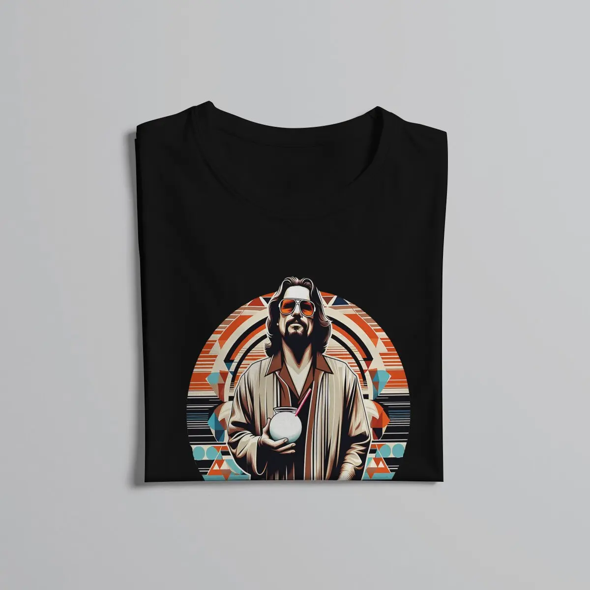 The Big Lebowski Movie The Dude Abides Essential Tshirt Graphic Men Vintage Grunge Summer Polyester Clothing Harajuku T Shirt