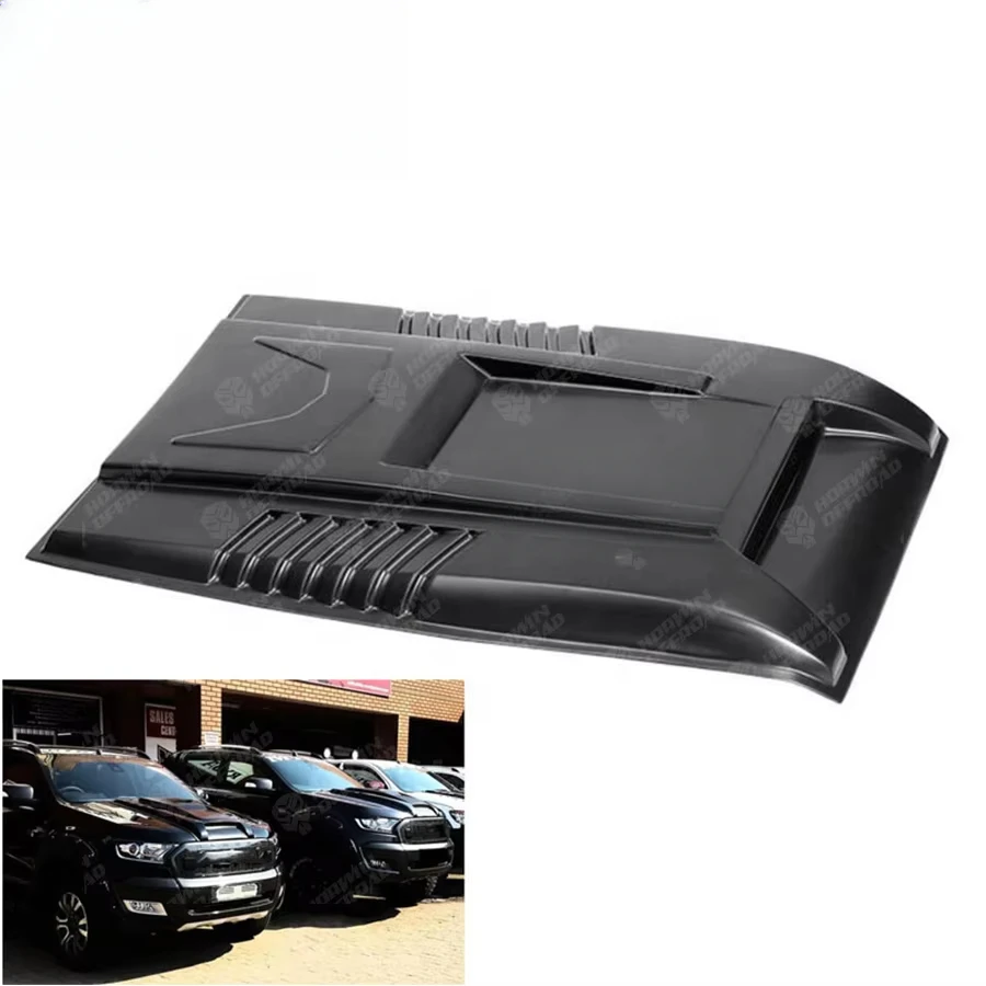 4X4 Froad External Parts Engine Cover Spoon Cover Black Vent Spoon Cover Black Vent Spoon for Ranger T6 T7 T8 2012 +