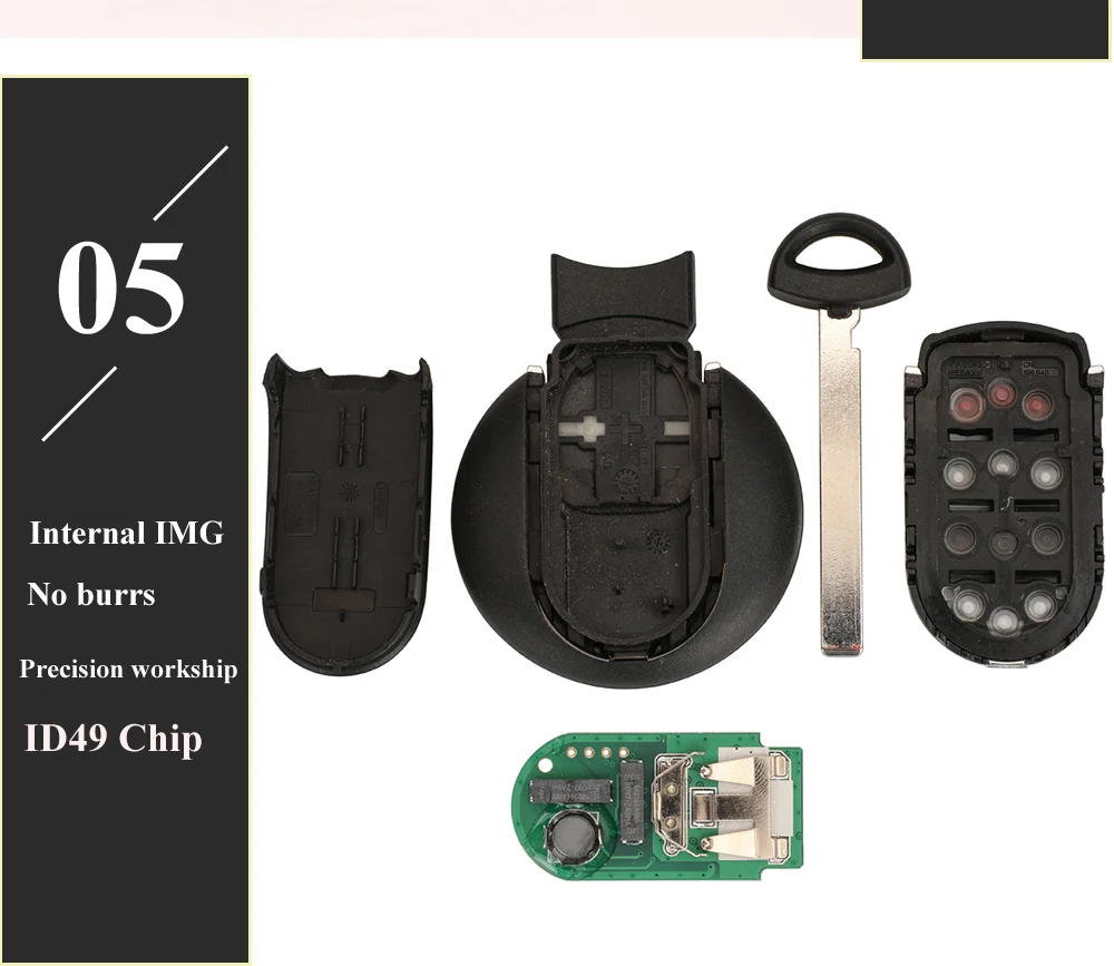 Jingyuqin 3/4BTN Smart Remote Auto Schlüsselanhänger 315 MHz 434 MHz ID49 für BMW Mini Cooper Countryman Clubman F-Serie F55 F56 2015-2018 – Detail 9