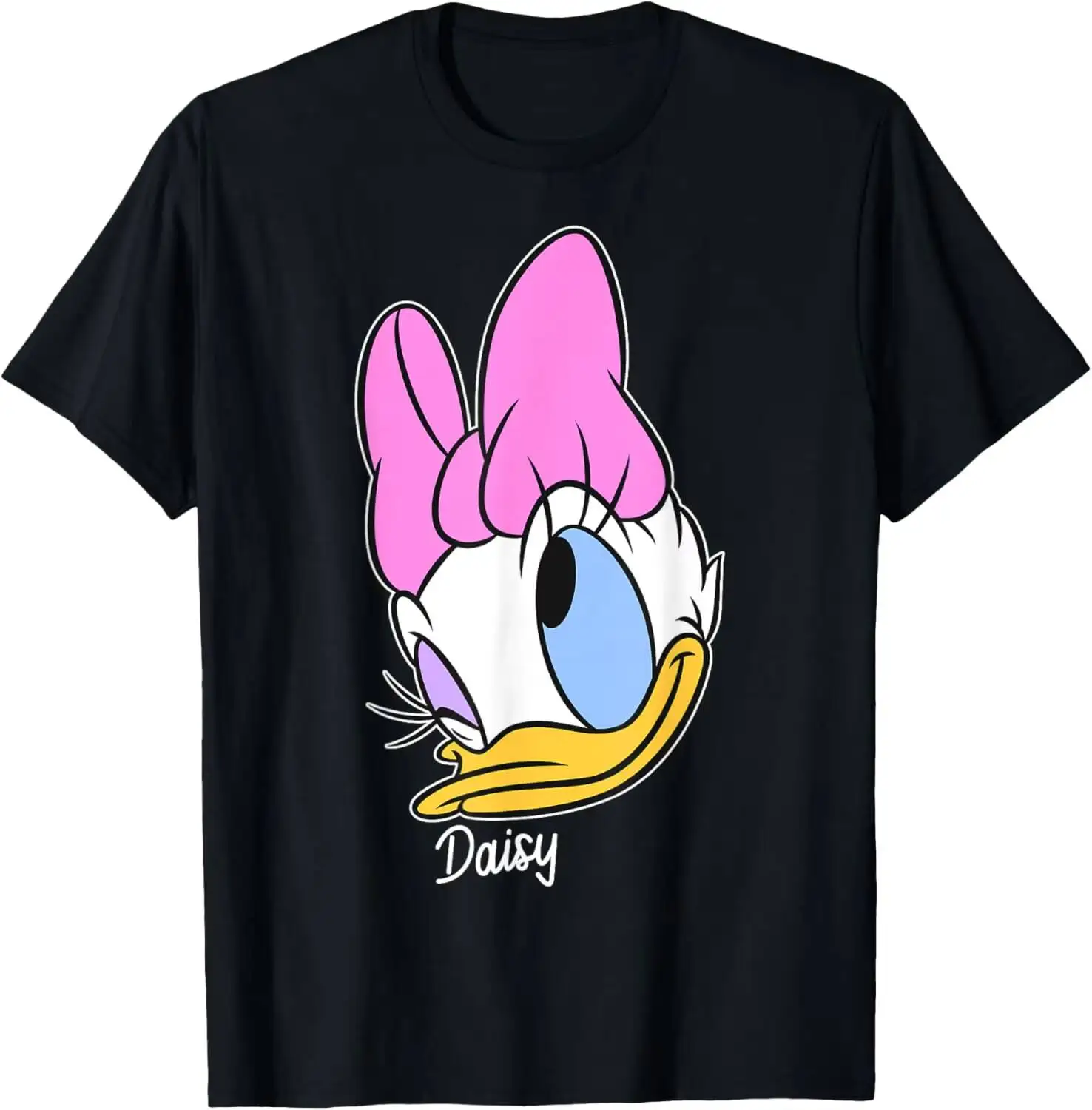 Mickey And Friends Daisy Big Face Summer Short-Sleeved Breathable Sweat-Wicking Versatile Fashion T-Shirt For 100% Cotton Trendy