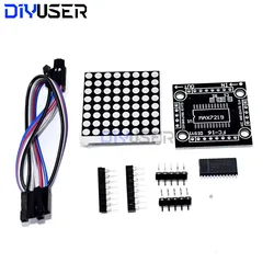 DIYUSER MAX7219 Dot Matrix Module Microcontroller  Display Module Finished goods , Can be together for arduino Programming