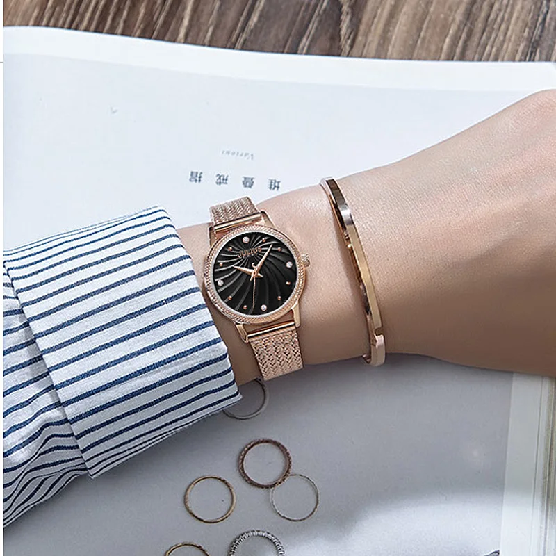 New 4 Colors Small Square Julius Women\'s Watch Japan Mov\'t Hours Elegant Fashion Clock Metal Bracelet Girl\'s Gift Box