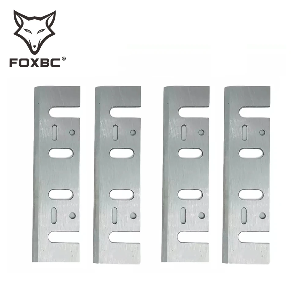 FOXBC 110mm HSS Rabot Lame 110mm x 29mm x 3mm pour interskol R-110/p110-01 Rabot Couteau Outil 4PCS