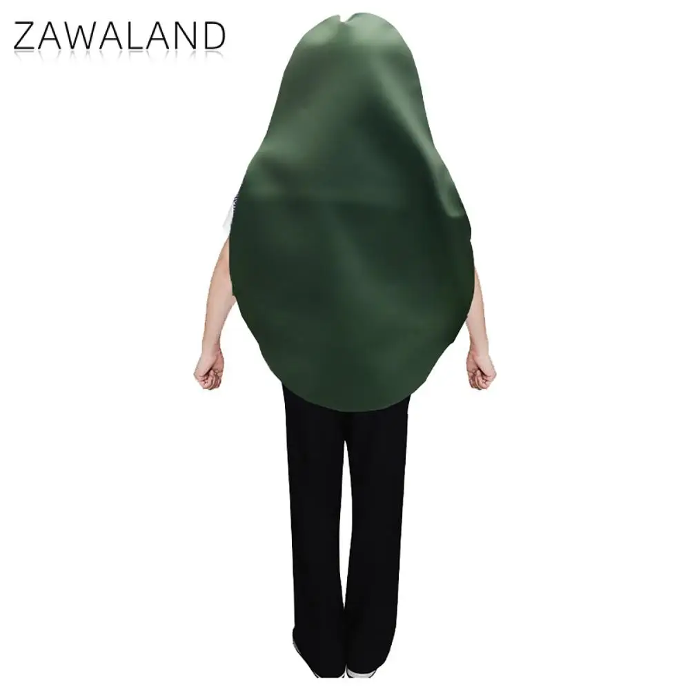 Zawaland Green Cosplay Costume Funny Holiday Party Suit Avocado Print Onesie Woman Jumpsuit Carnival Disguisement Clothes