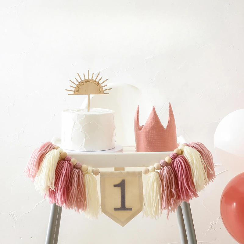 Baby\'s Birthday Party Hat Banner Set, Birthday Venue Decoration Props, Baby\'s Birthday Commemorative Photography Props