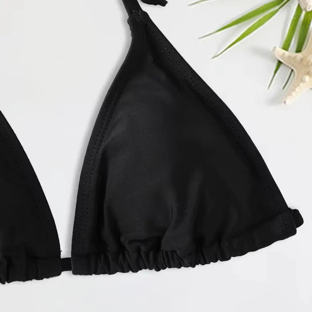 2Pcs/Set Fashion Summer Beach Bikini Triangle Casual Bikini Set Brazilian Bathing Suit Swimwear Beach