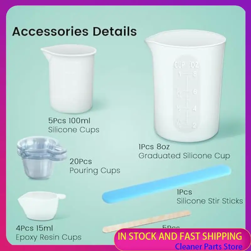 

ГОРЯЧАЯ ПРОДАЖА-1 комплект, силиконовый мерный стакан из смолы, набор инструментов, прочные принадлежности для эпоксидной смолы, подходящие для формы