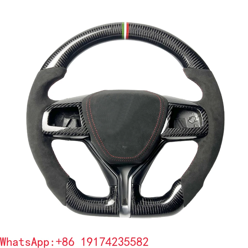 

For Maserati Ghibli Quattroporte Grecale Levante GranTurismo Folgore GranCabrio Carbon Fiber Steering Wheel
