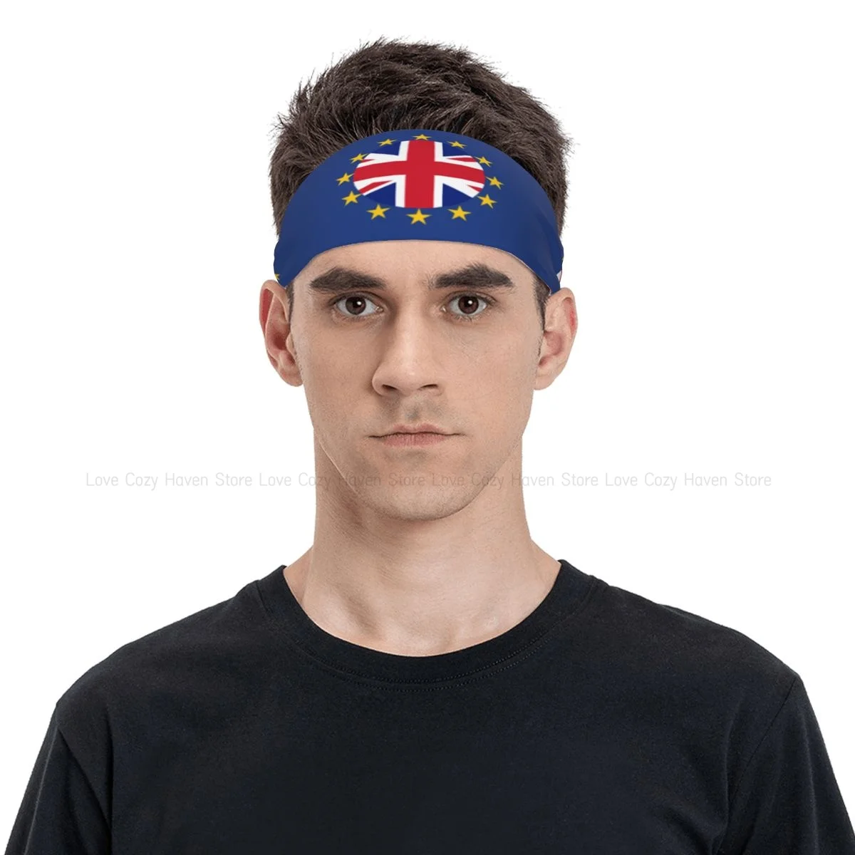 

Flag With United Kingdom Elastic Hair Band Yoga Headband Makeup Hair Hoop Headwrap