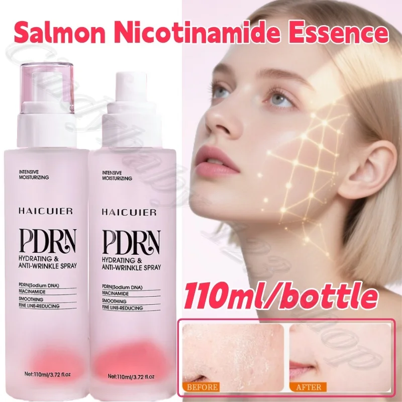 Salmon Niacinamide Essence Hydrating Moisturizing Anti-aging Spray Desalinates Fine lines Brightens and Evens Skin Tone 110ml