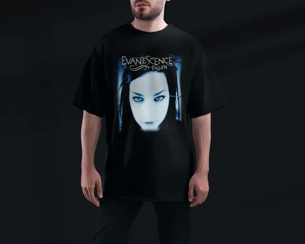 Vintage Evanescence Fallen Heavy Cotton Black All Size Unisex Tee Shirt