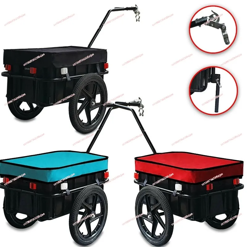 Folding Removable Bike Trailer Colored Field Trip Camping Pet Mountain Bike Trailer