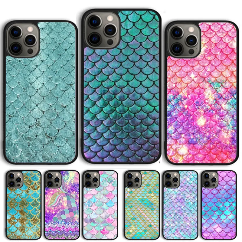 Mermaid Tail Scale Phone Case Cover For iPhone 15 16 11 13 14 Pro Max 12 mini Plus X XS Max XR Fundas