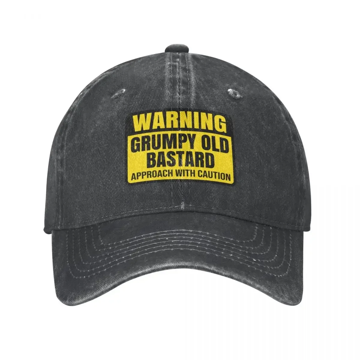 Warning Sign Grumpy Old Bastard Approach With Caution - Funny Man Grandpa Cowboy Hat Golf Hat Man Male Women's