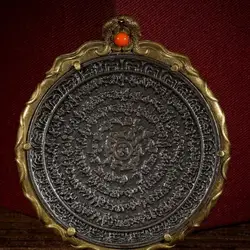 Old Tibet Buddhism Meteorite Iron Tiantie Dorje Phurpa Vajra Faqi Statue Body Protection Buddhist Scriptures Statues