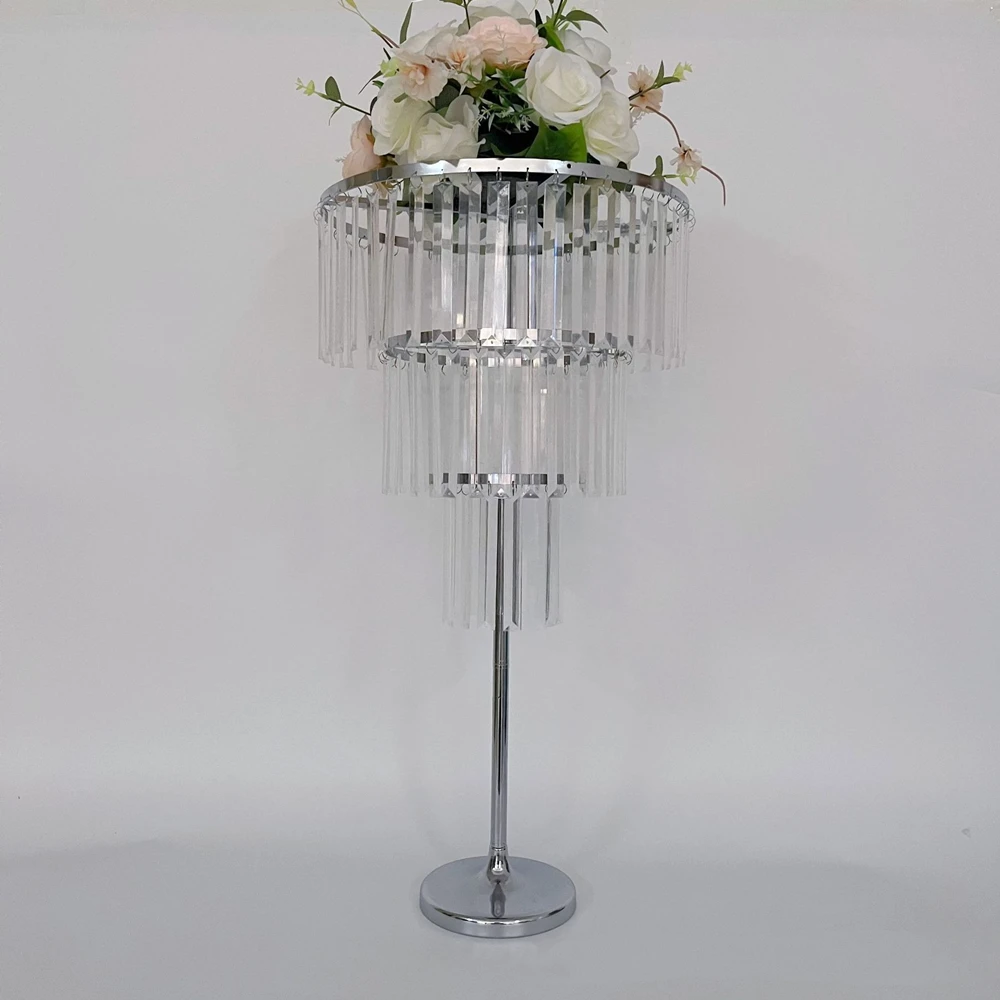 

Acrylic Flower Rack Wedding Table Centerpiece 85 cm Tall 3-Tier Road Leads for Party Decor