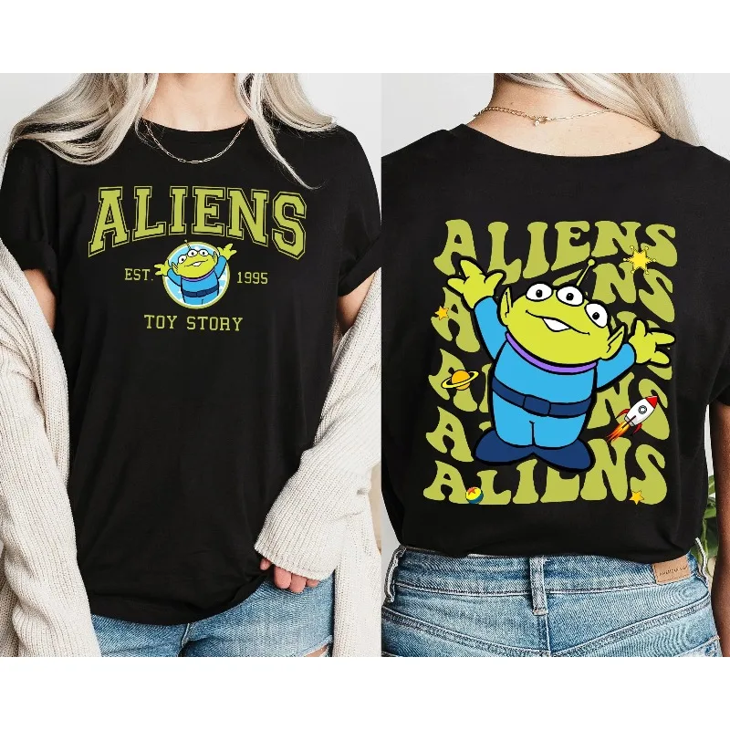 قميص Aliens Est 1995، سويت شيرت شخصية Toy Story، تي شيرت Pixar Aliens، قميص رحلة عائلية من Disneyworld