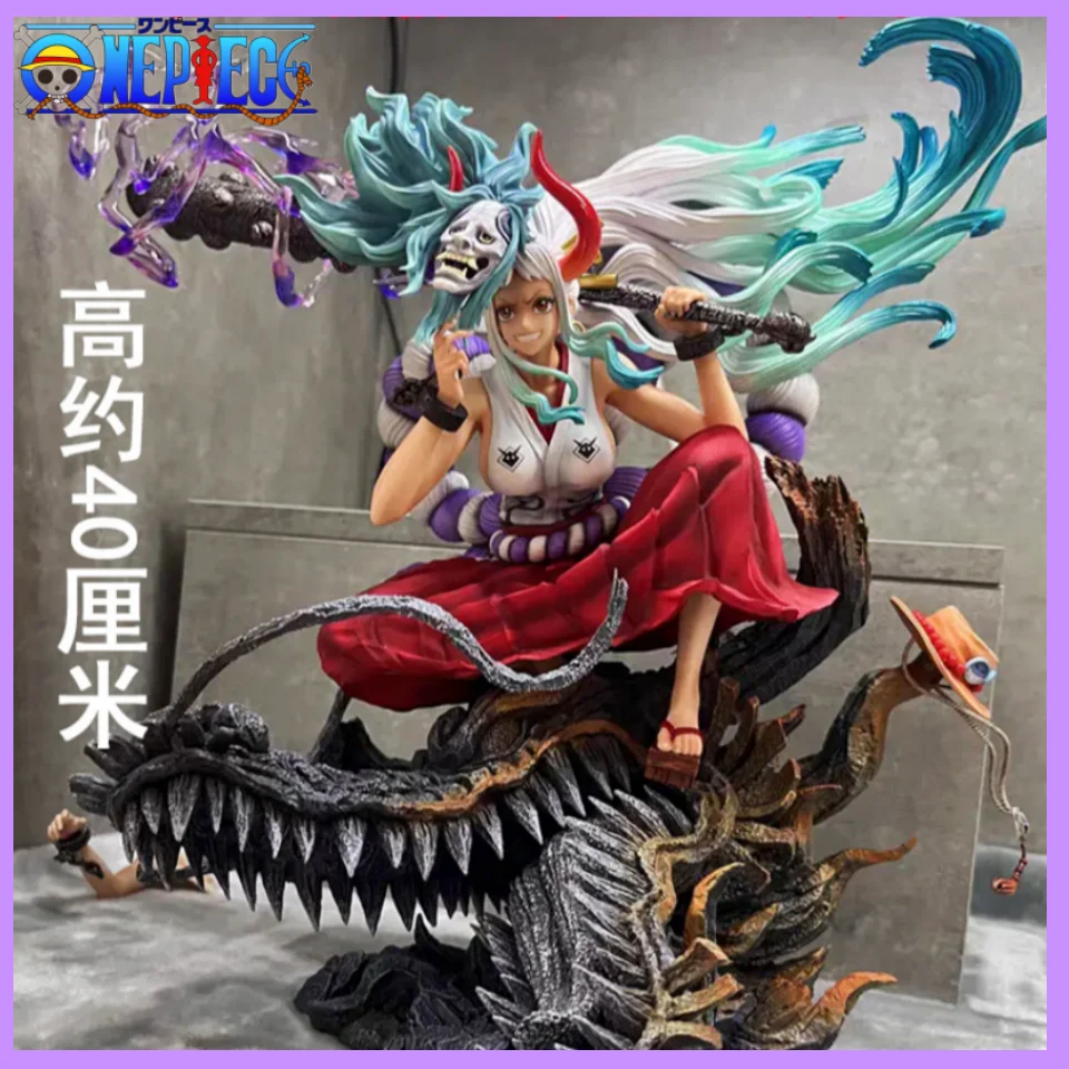 

One Piece 40cm Anime Yamato Figurine Gk Kaidou Daughter Yamato Action Figures Warring Statue Pvc Collection Model Collectiongift