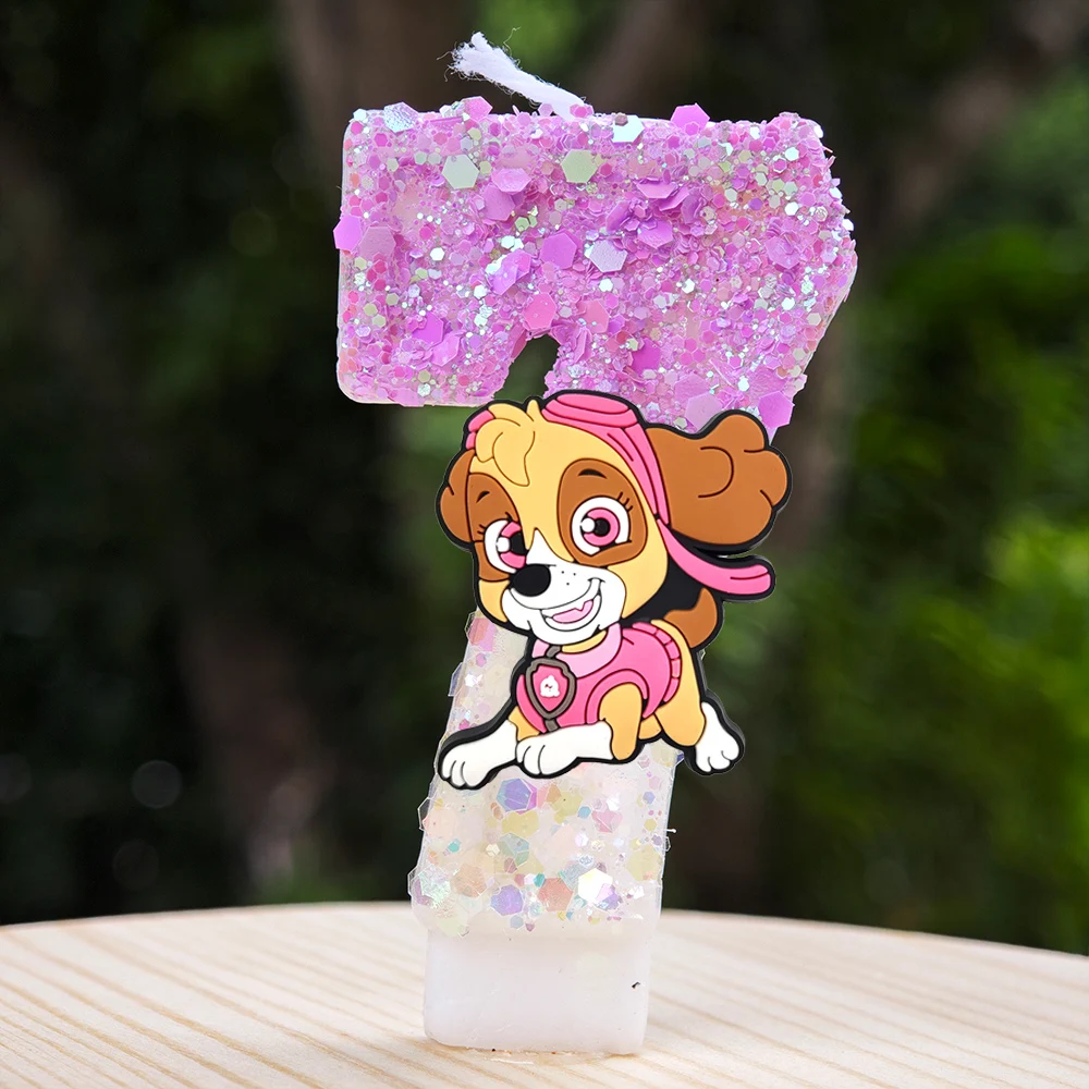 Paw Patrol Kerze 0-9 Zahlenkerze Paw Patrol Cartoon Charakter Party Kuchen Plug-in Geburtstagstorte Dekoration Babyparty Geschenk